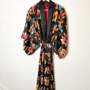 Natori 3/4 Sleeve Self-Tie Belt Robe Size M